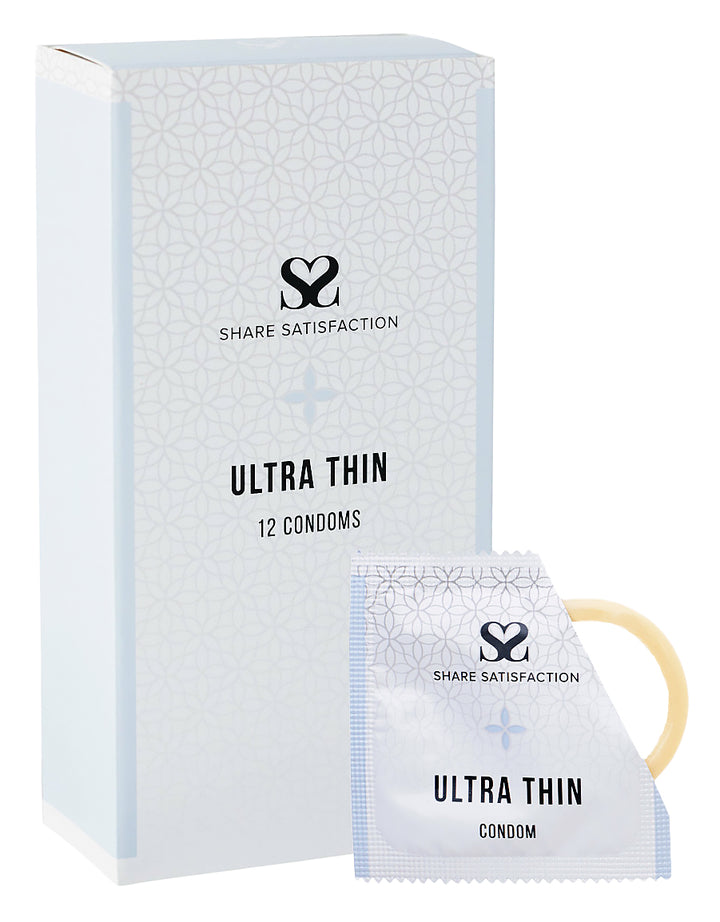 Share Satisfaction 12 Pack Condoms Ultra Slim - Playmate Adult Store