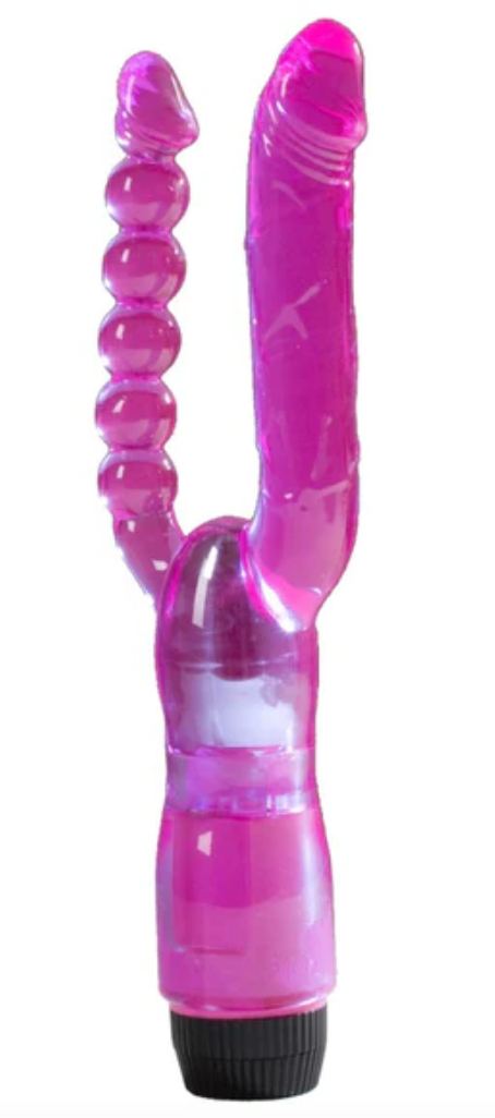 Dildo double penetration vibrator