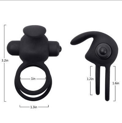 Vibrating Cock Ring 2 rings 10 speeds - Playmate Adult Store