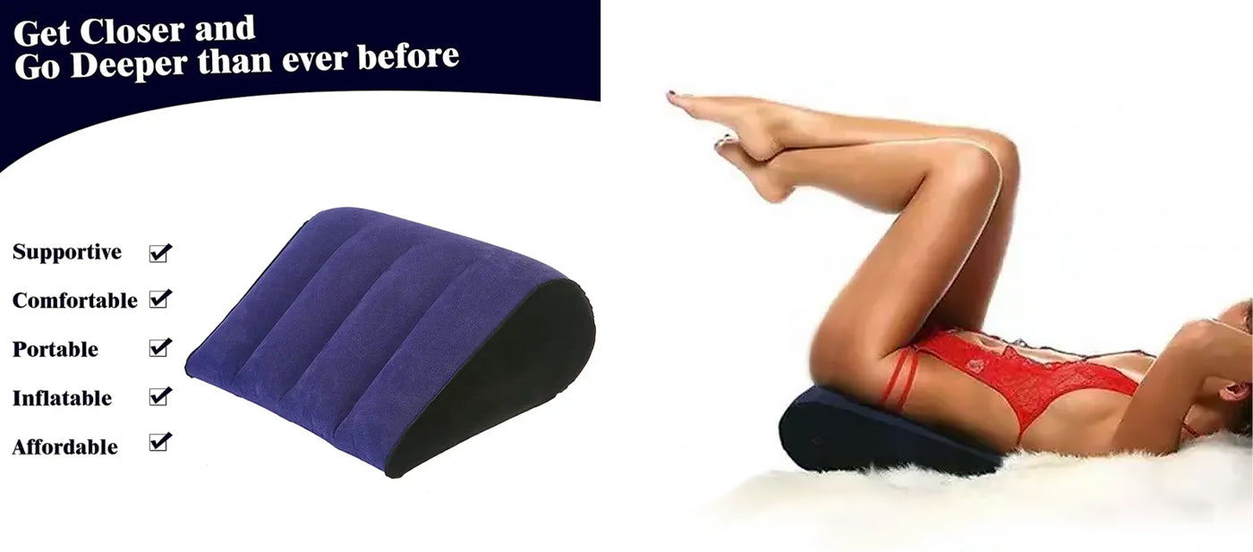 Wedge Shaped inflatable sex pillow - Playmate Adult Store