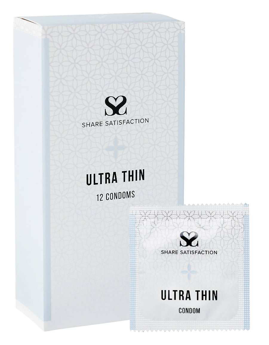 Share Satisfaction 12 Pack Condoms Ultra Slim - Playmate Adult Store