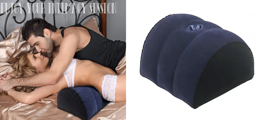 Half Moon Shaped Sex Cushion with toy Holder