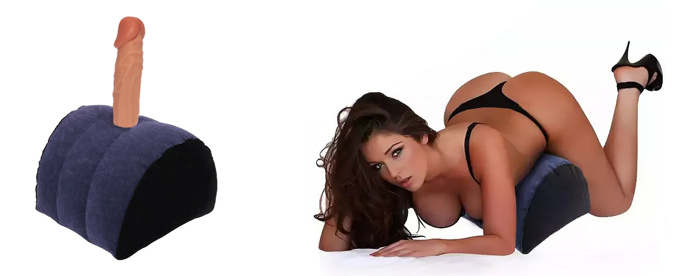 Half Moon Shaped Sex Cushion with toy Holder - Playmate Adult Store