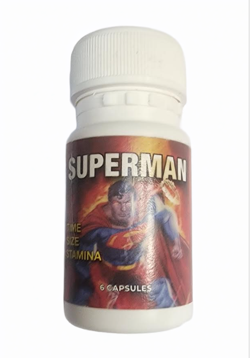 Bottle named superman sex pills for men