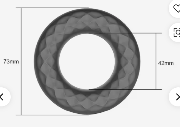 Vibrating cock ring dimensions, outer and inner diameter