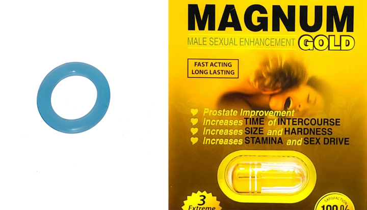 Cock Ring Large Magnum Gold Male Sexual Enharncement